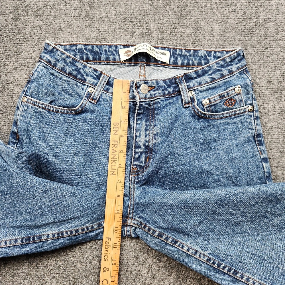 Vintage Harley-Davidson Jeans Womens 8 Medium Wash Mid Rise Bootcut Denim 90s - Picture 6 of 9
